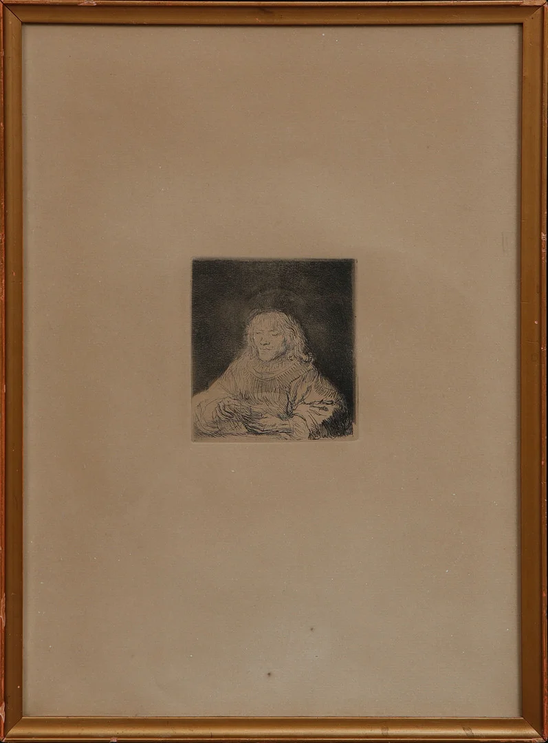 REMBRANDT VAN RIJN. EFTER. Etsningar, 2 st. — Engravings & Prints — Göteborgs Auktionsverk