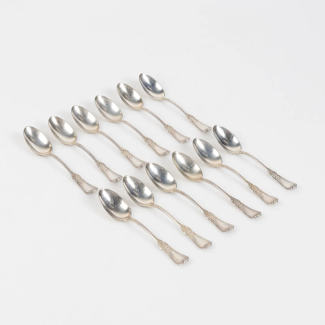 TESKEDAR, 12 st, Gorham, USA, 1870, The Gilded Age, sterlingsilver. — Silver — Stockholms Auktionsverk Helsingborg