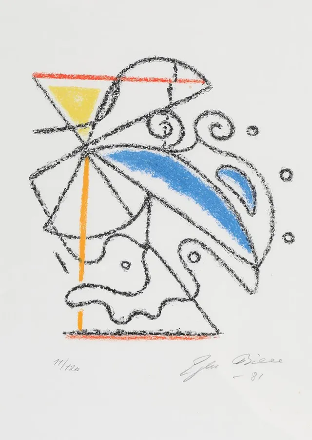 Five compositions, untitled. Signed Ejler Bille 81, 11/120. Lithograph in colours. Visible size 41×30 cm. (5)