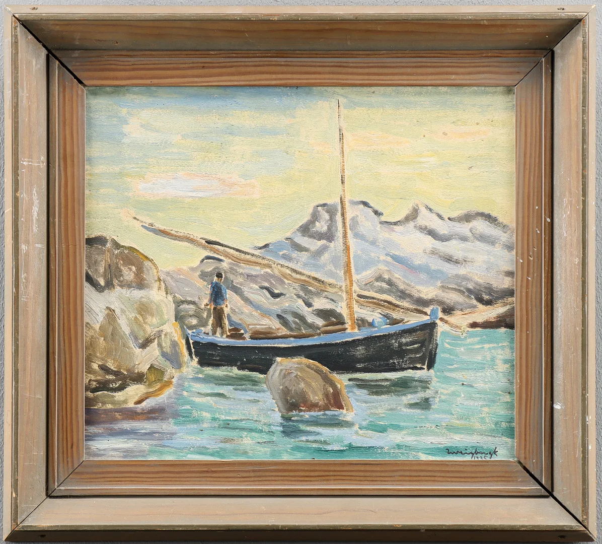 BO VON ZWEIGBERGK. Olja på pannå, signerad 1935. — Paintings — Karlstad Hammarö Auktionsverk