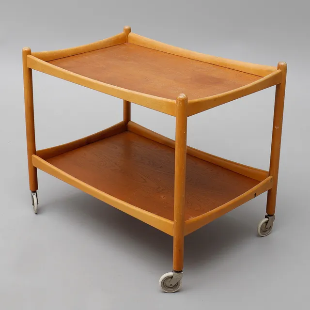POUL VOLTHER. SERVERINGSVAGN, "SERVUS", BOK OCH TEAK, GEMLA DIÖ, 1950/60-TAL.