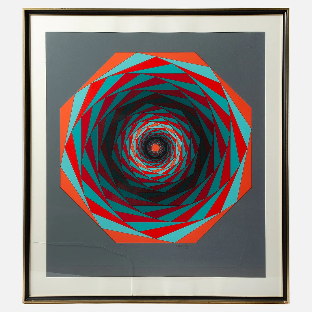 VICTOR VASARELY. Färgserigrafi, signerad och numrerad 239/250. — Engravings & Prints — Stockholms Auktionsverk Göteborg
