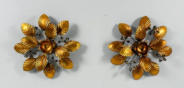 HANS KÖGL. 2er Set Wandlampen/Deckenlampen, Hollywood Regency, Deutschland, 1970er Jahre.