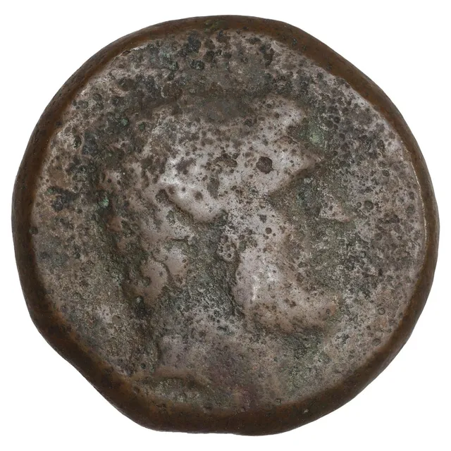 Ancient Greece, Kyrenaica, Kyrene. L. Lollius. 37–34 BC. Æ 33. Zeus Ammon/Curule chair; SNG Cop.1305; RPC 911, 19.74 g