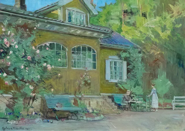 Munthe, Gerhard — "Foran huset" 1921