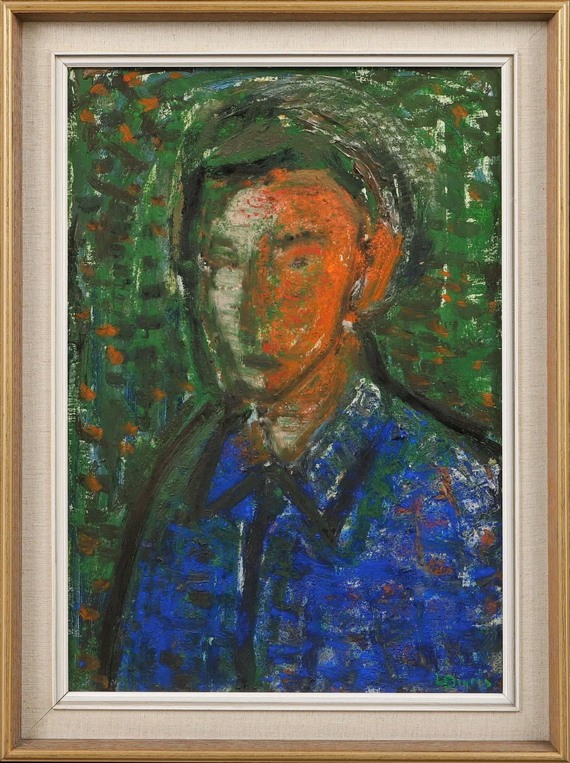 LEONARD DIGRIS. Porträtt, olja på pannå, signerad. — Paintings — Göteborgs Auktionsverk
