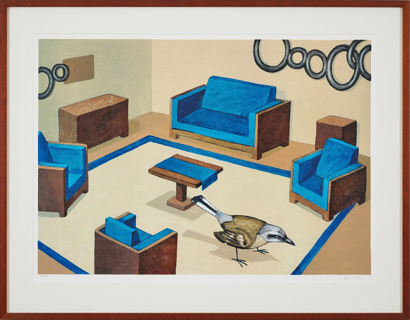 ERNST BILLGREN. "Svarta kedjor" ur "Långväga vänner" 2001. — Engravings & Prints — Stockholms Auktionsverk Magasin 5
