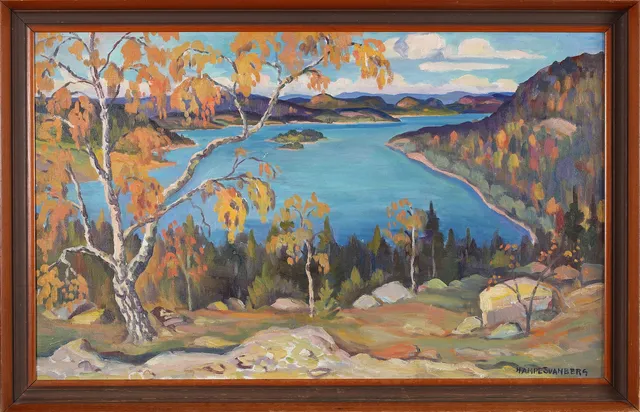 HAMPE SVANBERG. Septemberdag vid Gaviksfjärden, Nora, signerad.