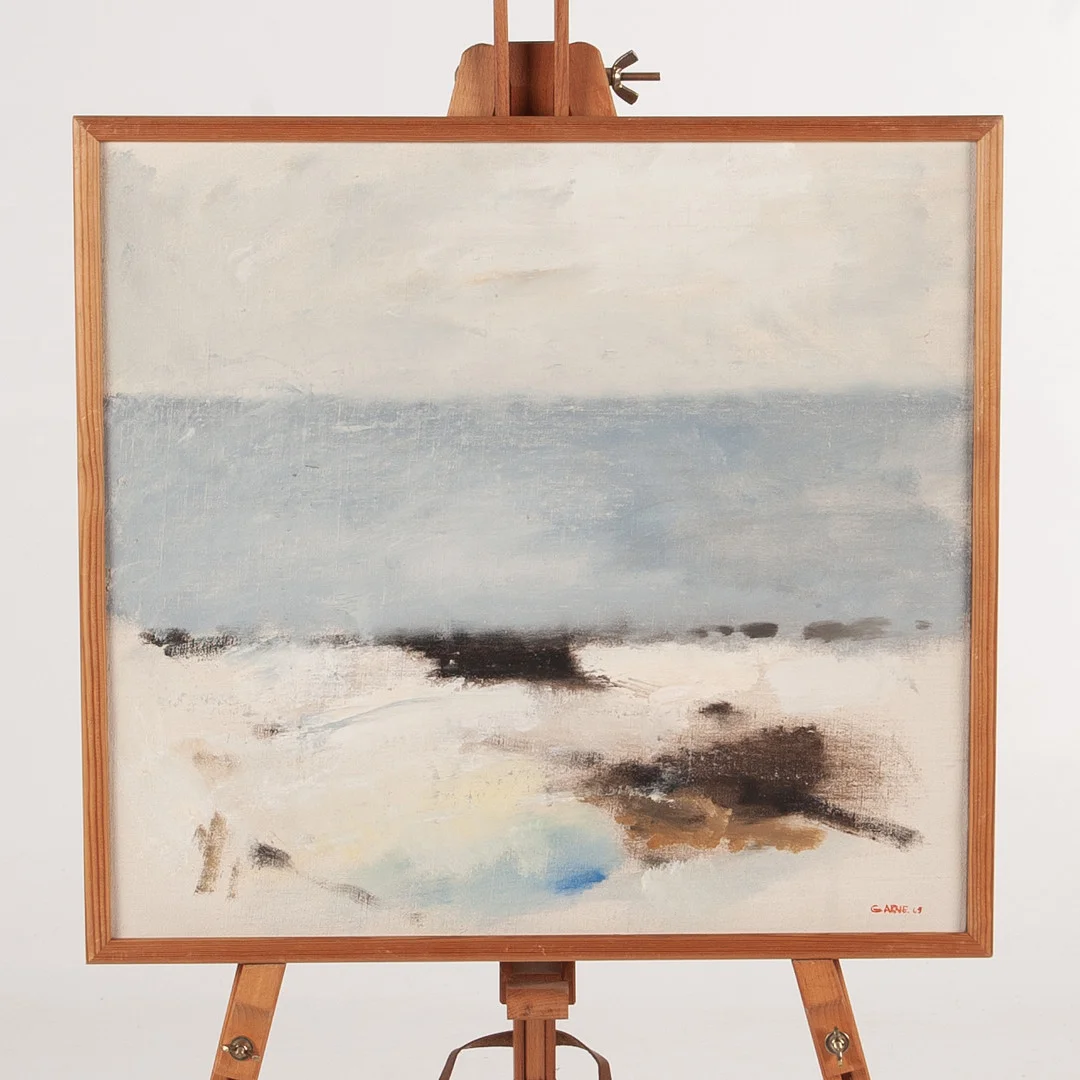 GUSTAV ARNE. Olja på duk. "Vinterlandskap". — Paintings — Laholms Auktionskammare