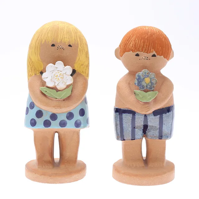 LISA LARSON. "Adam" och "Eva" 2, stengods, Gustavsberg.