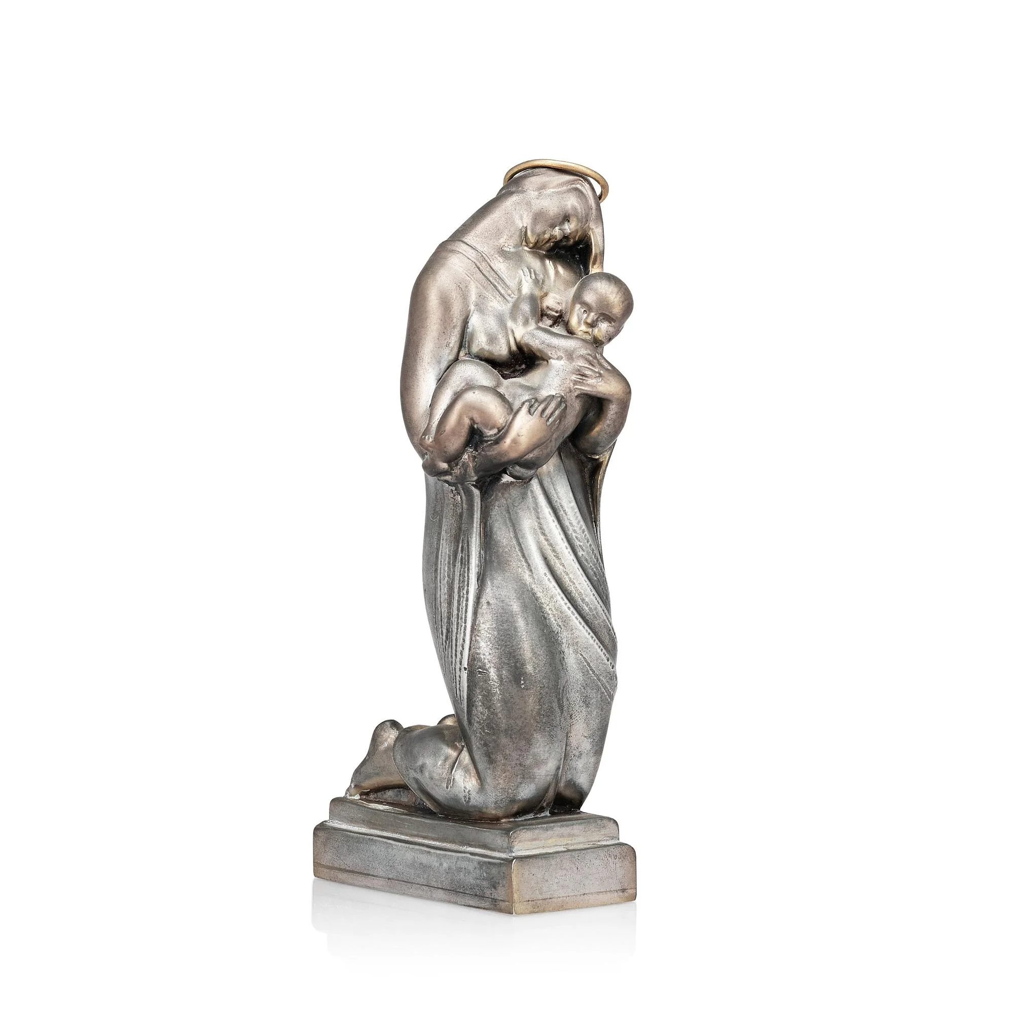 Thorwald Alef, skulptur, "Madonnan med barnet", Firma Svenskt Tenn, Stockholm 1975. — Bukowskis
