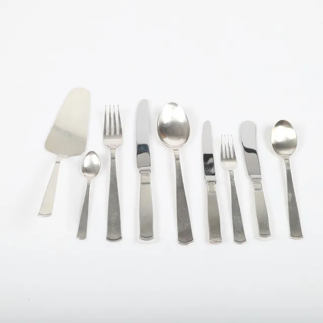 JACOB ÄNGMAN. Bestickuppsättning, 97 delar, "Rosenholm", silver, GAB.