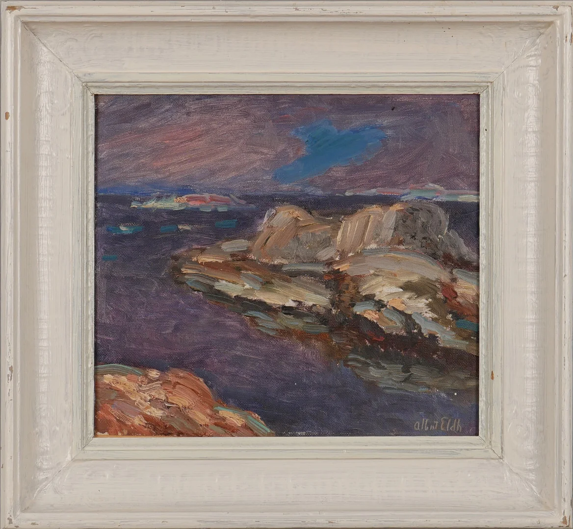 ALBERT ELDH. Olja på pannå, signerad Albert Eldh. — Paintings — Auktionsfirma Kenneth Svensson i Kalmar