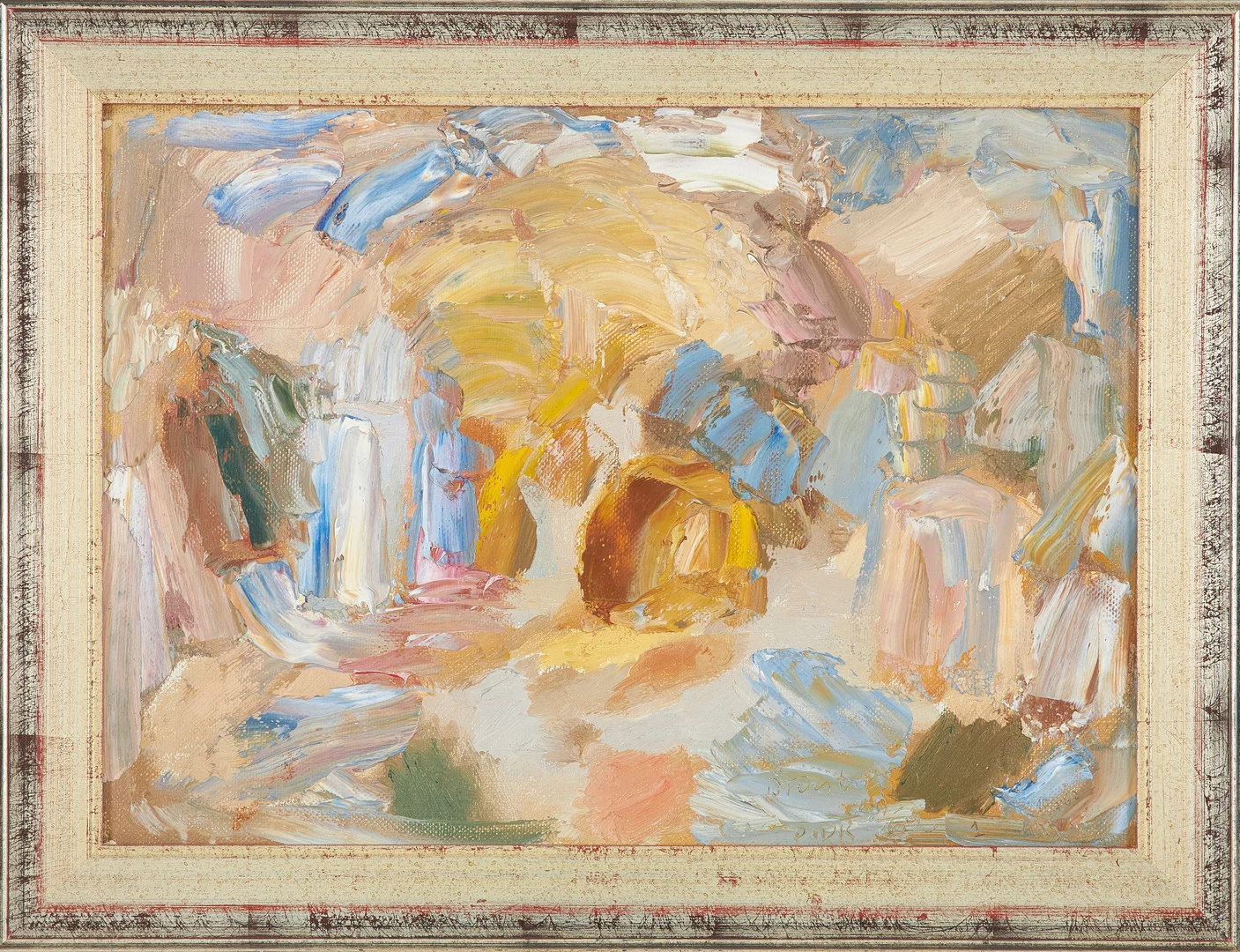 BIRGER FORSBERG (1922-2012). Abstrakt komposition, olja på pannå, signerad och daterad Paris -62. — Paintings — Stockholms Auktionsverk Sickla