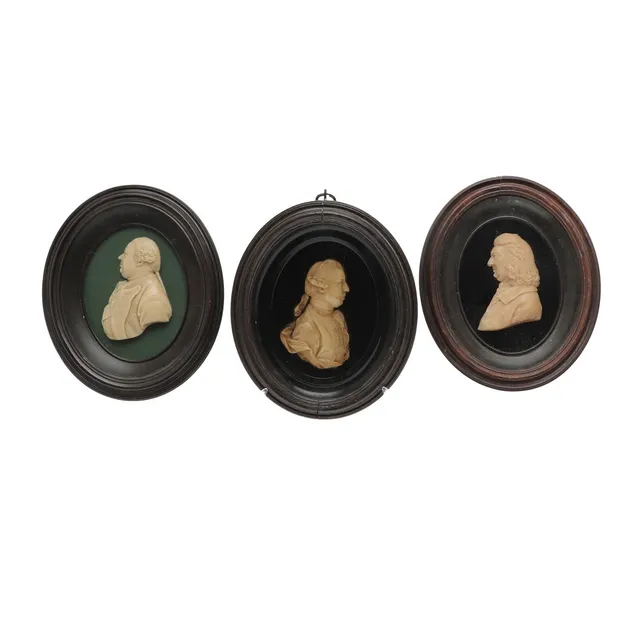 THREE WAXWORK PORTRAITS.