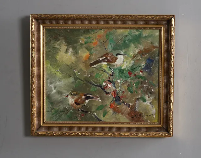GUSTAV ADON (1922-1998), "Törnskata", olja på duk, signerad.