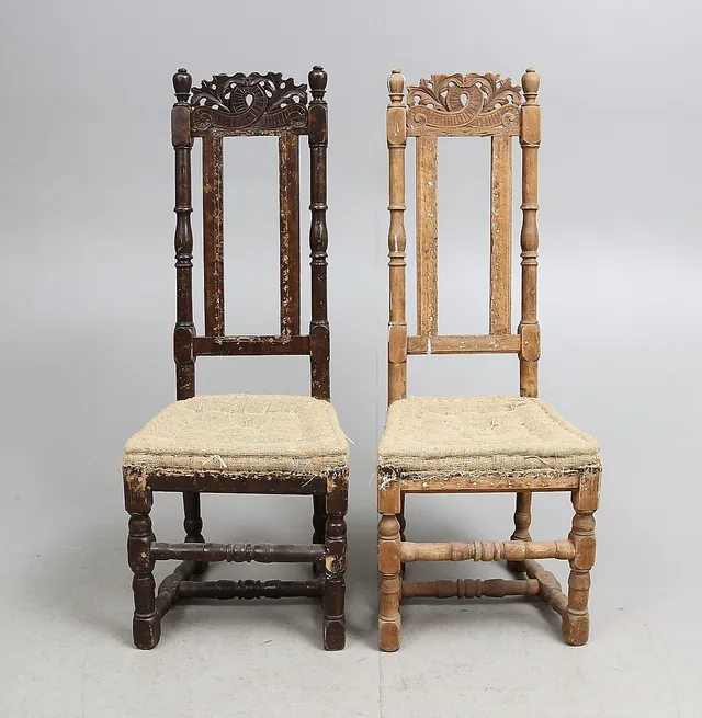 STOLAR, ett par, barock, 1700-tal.
