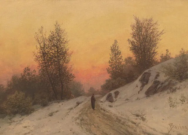 Barlag, Philip — Vandrende i solnedgang