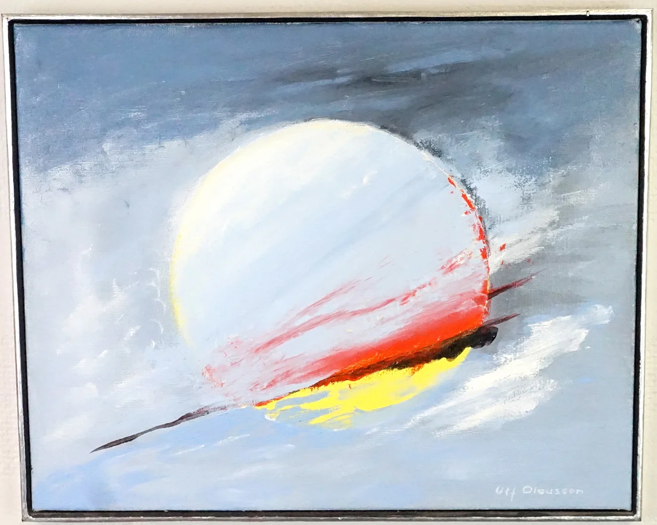 ULF OLAUSSON (f. 1935), olja på duk, "Iakttagande", signerad. — Paintings — Roslagens Auktionsverk