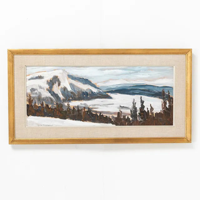 ERIK OSSLUND. fjällmotiv, olja på pannå, signerad.