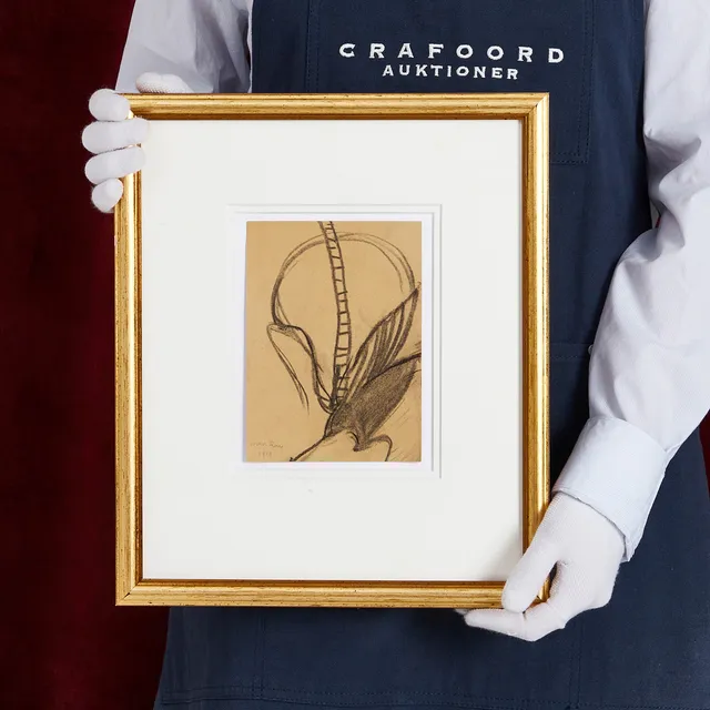 MAN RAY (USA 1890-1976 Frankrike), Sans titre (1916), signerad och daterad, kol på papper.