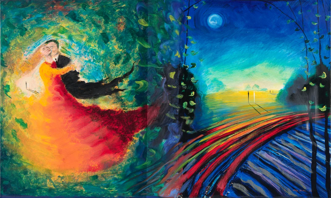 Reitan, Elling — "Madonnas dans - Blå sol" 2006 — Kunst/Maleri — Blomqvist