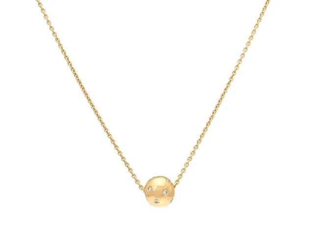 STRÖMDAHL, collier, 18K guld, 12 briljantslipade diamanter ca 0,12 ctv, ca TW/VS, längd 43 cm, vikt 5,7 g.