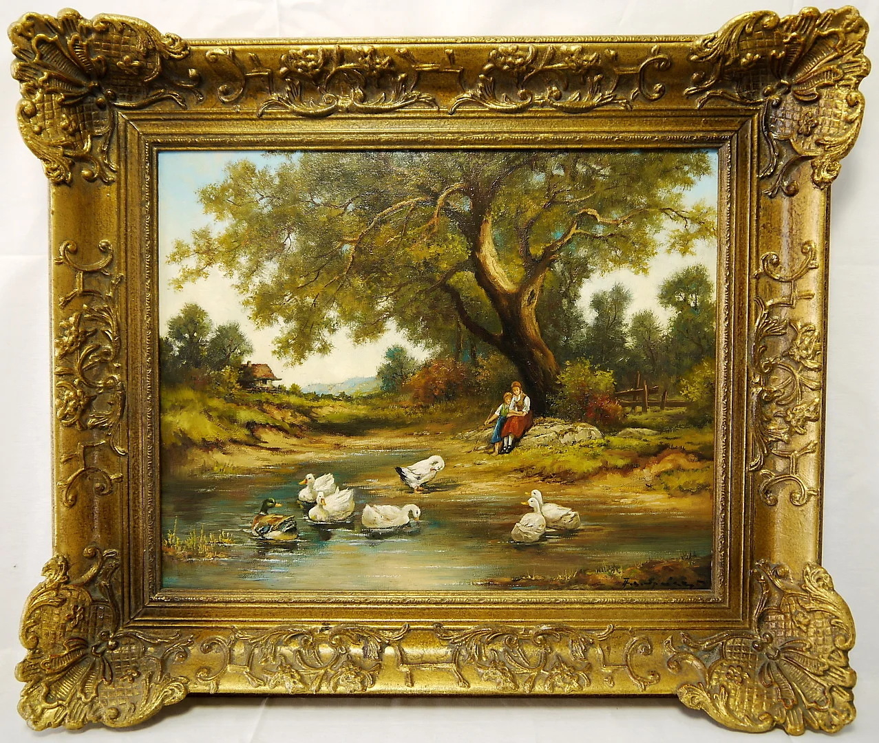 SPEIER, A. "Enten im Teich", Öl auf Leinwand, sign. A. Speier. — Paintings — Auktionshaus von Brühl