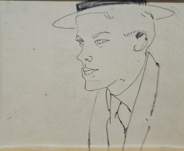 XAVIER GOSÉ. CABALLERO AMERICANO. LÁPIZ SOBRE PAPEL.