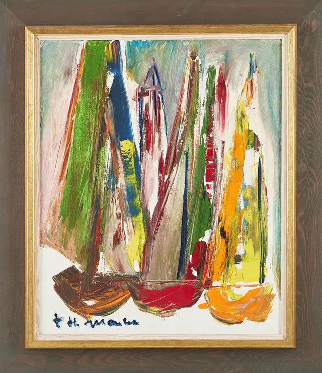 HELMUT MANTEL. Segelbåtar.