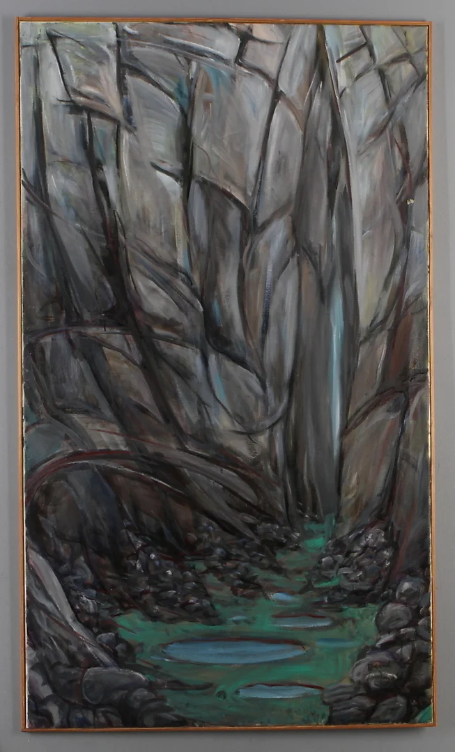 BERNT JONASSON. Komposition, olja på duk, signerad samt daterad 82/89? — Paintings — Auktionshuset Kolonn