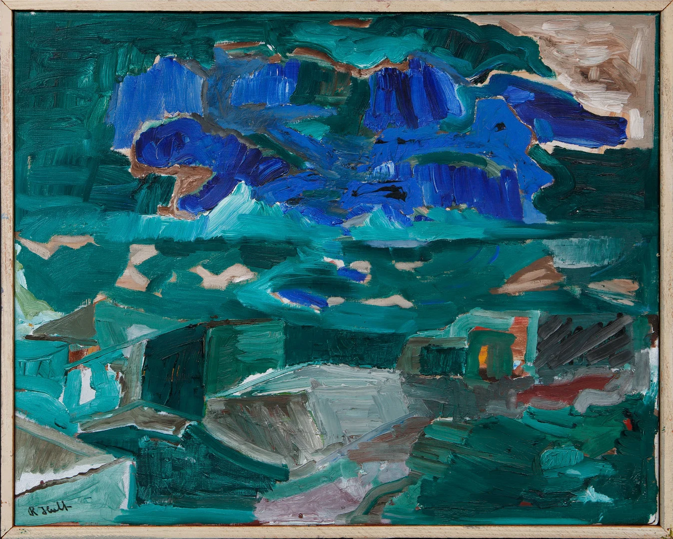 RAGNAR HULT. "Afton" olja på duk, signerad R Hult. — Paintings — Göteborgs Auktionsverk