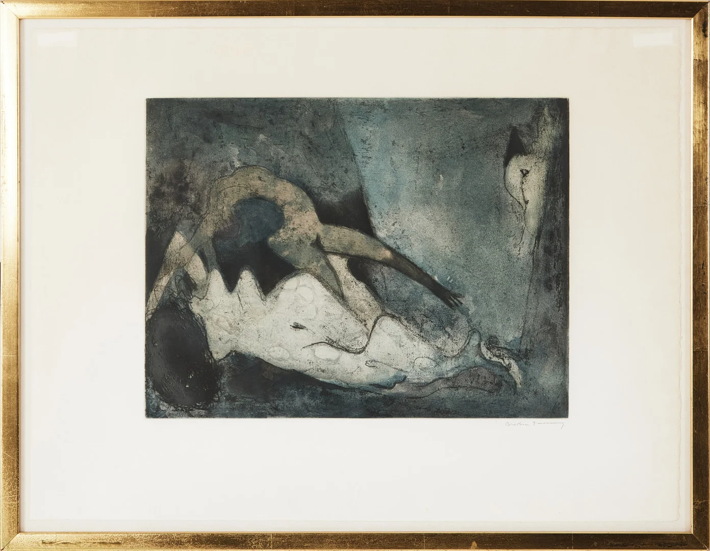 DOROTHEA TANNING. Komposition, akvatint, signerad. — Engravings & Prints — Stockholms Auktionsverk Magasin 5