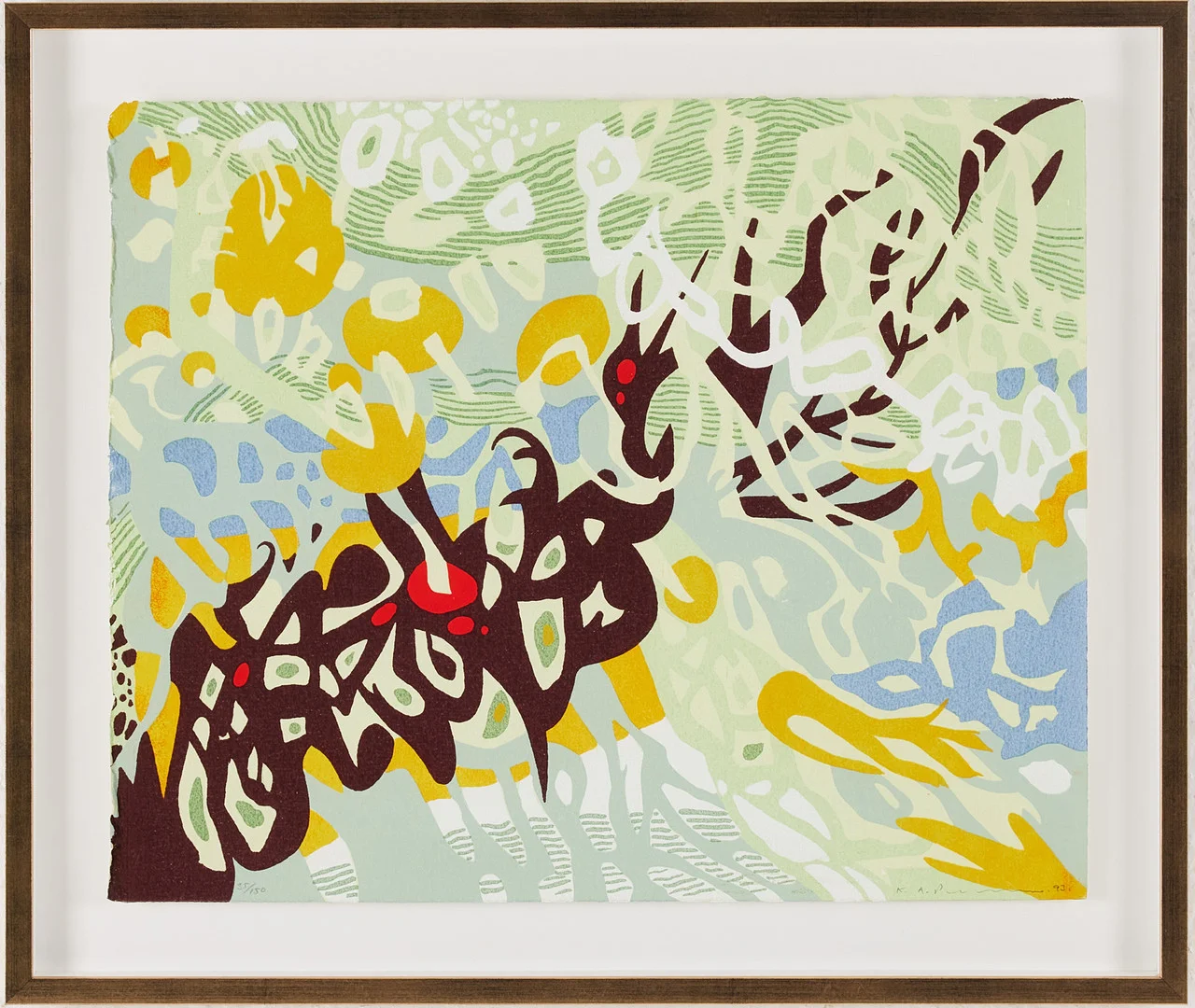 KARL AXEL PEHRSON. Abstrakt komposition, färgserigrafi, signerad, -93. — Engravings & Prints — Stockholms Auktionsverk Magasin 5
