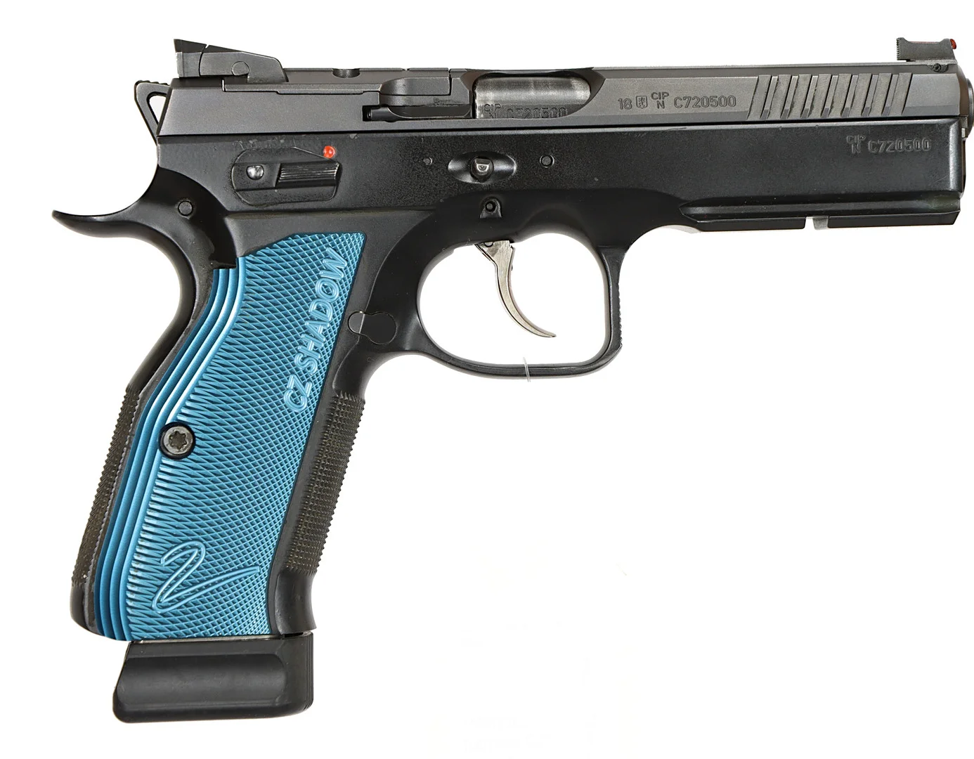 PISTOL, fabrikat CZ, modell Shadow 2 OR (Optics Ready), kaliber 9x19, tillv.nr C720500, se-nr SE2950600. — Pistols — Walter Borg