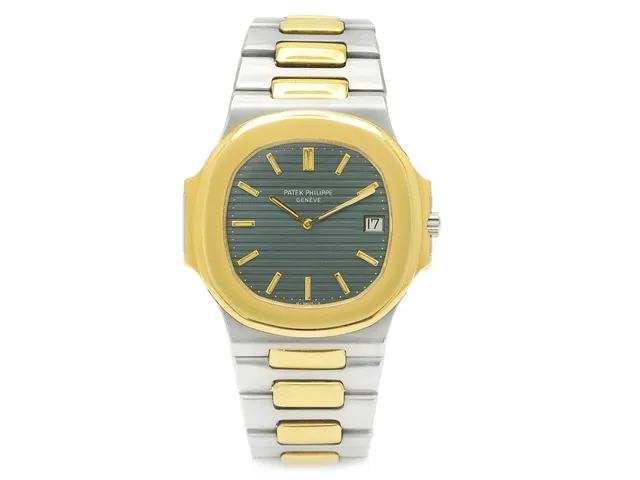PATEK PHILIPPE, Nautilus, s.k. "Jumbo", Cal 28-255C, Serie nr. 1307698, Ref nr. 3700/1, Boett nr. 541580, herrur, 42 mm, stål/guld, automatisk, safirglas, datum, skadad urtavla (8/10), integrerad originallänk, viklås, ca 1980.