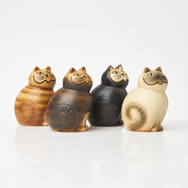 LISA LARSON. 4 st, figuriner Mia mini, Gustavsberg, stengods, märkta Lisa L.