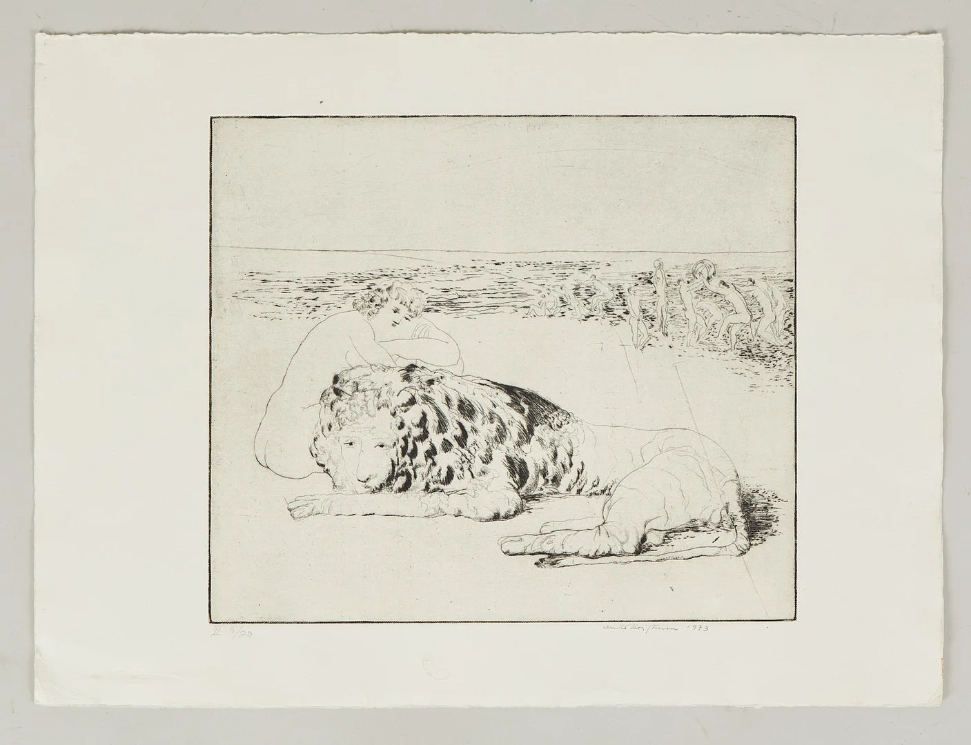 UNTO KOISTINEN. På stranden, signerad samt daterad 1973, etsning II 5/20. — Engravings & Prints — Stockholms Auktionsverk Helsinki