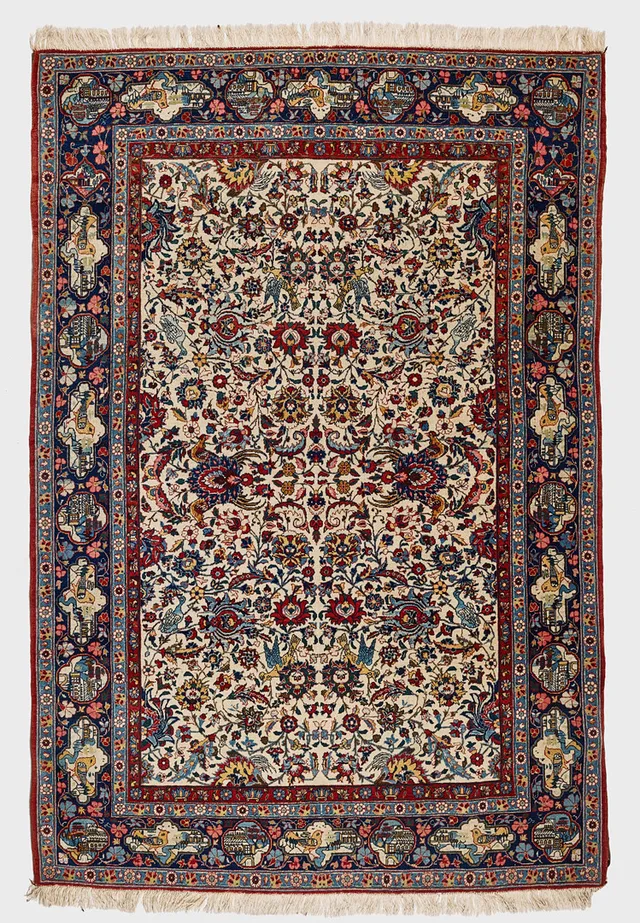 ORIENTMATTA, Ghom, semiantik, 214 x 146 cm.