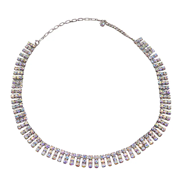 STRASS-CHOKER-HALSKETTE.