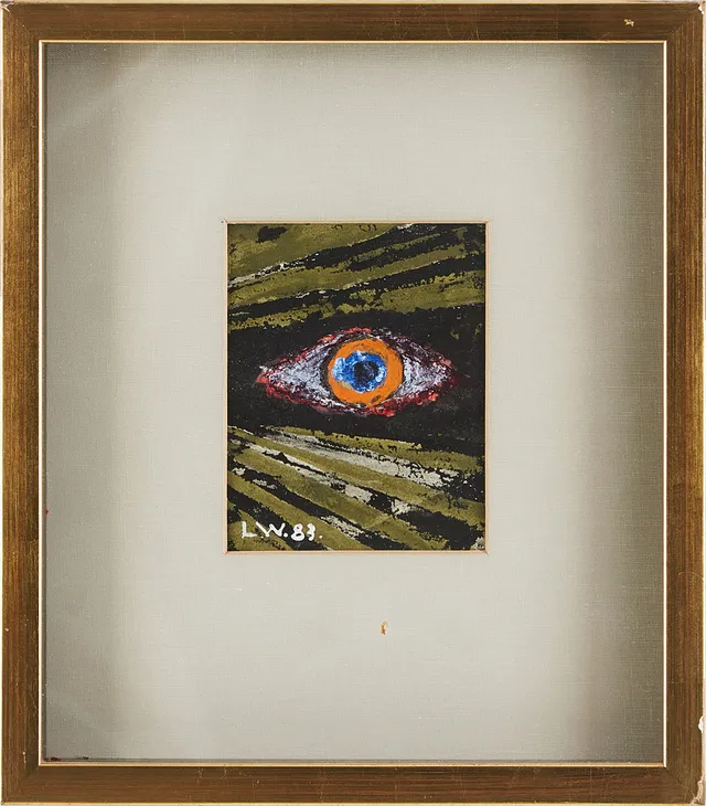 LAMBERT WERNER (1900-1983). Figurkomposition, blandteknik på papper.