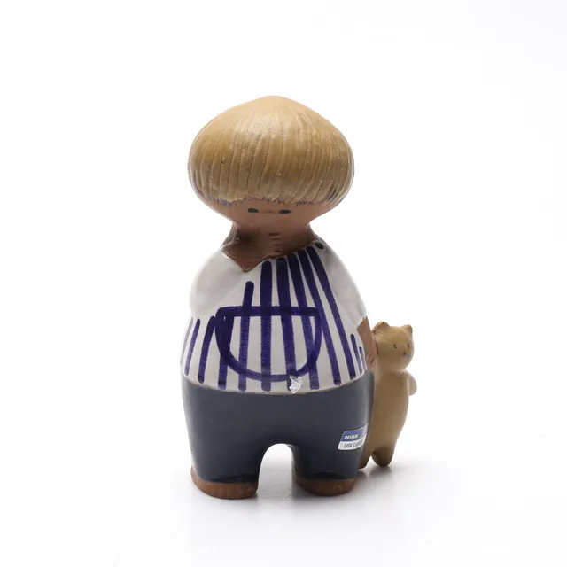LISA LARSON. Figurin, Malin, ur serien "Larsons ungar", stemgods, Gustavsberg.