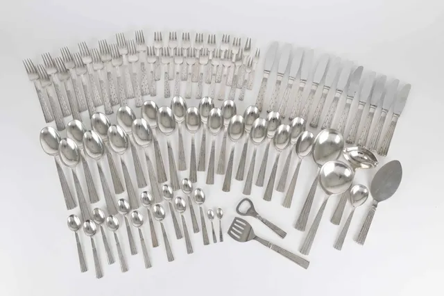 Jens Harald Quistgaard (1919-2008) for O. V. Mogensen: 'Champagne' silver cutlery (86)