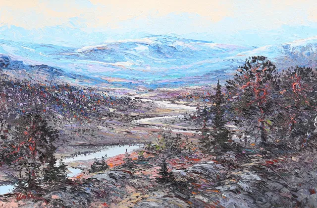 BENGT ANDRÉN. "Oviksfjällen, Jämtland". Olja på duk, signerad.