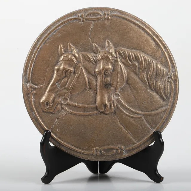 RELIEF, hästar, brons, 1900-tal.