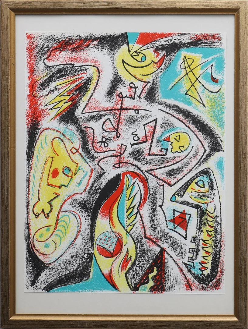 ANDRÉ MASSON. Färglitografi ur XX:e siècle nr 32 1969. — Engravings & Prints — Crafoord Auktioner Lund