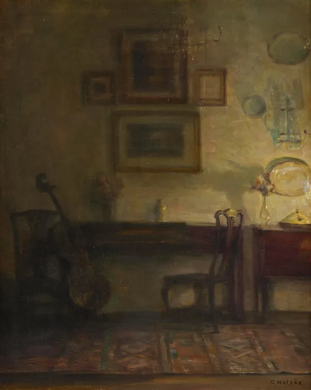 Carl Holsoe, Interiör med cello.