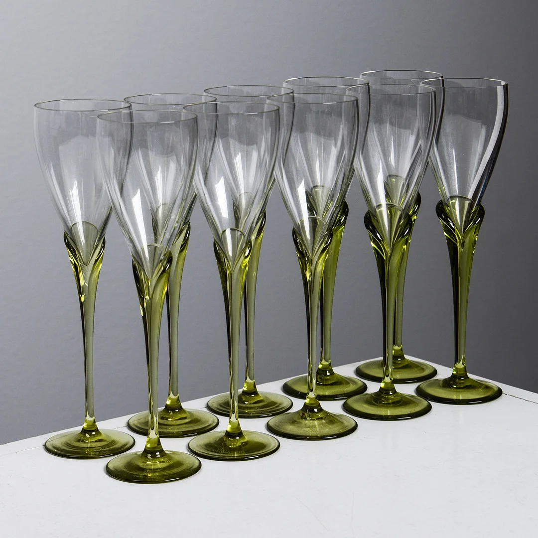 MICHAEL BOEHM. "Papyrus", dessertvinsglas, 10 st, Rosenthal Studio-Linie, 1900-talets andra del. — Utility glass — Formstad Auktioner