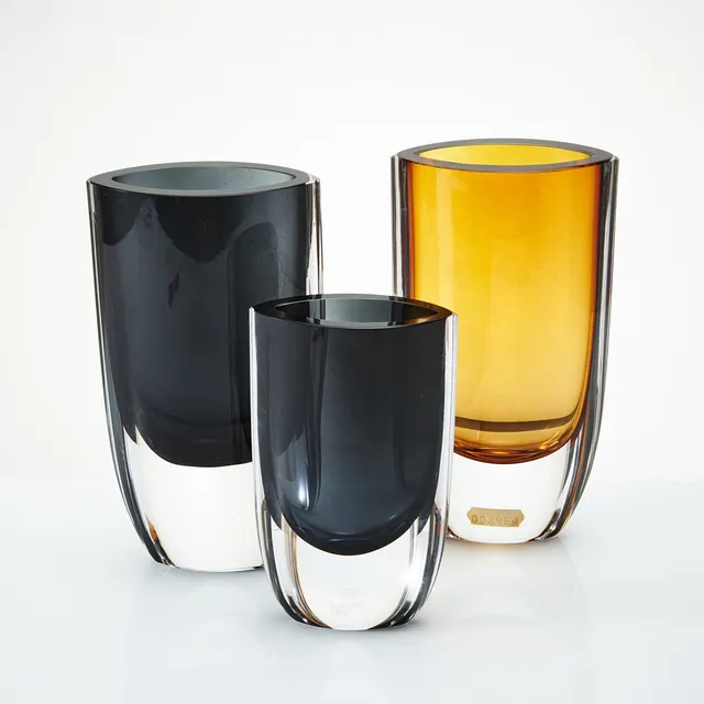 CHRISTIAN VON SYDOW. vaser, 3 st., glas, Kosta Boda, signerade.