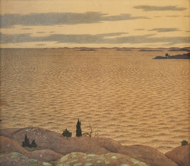 OSKAR BERGMAN. Kustlandskap.
